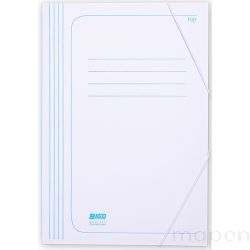 Teczka z gumką A4 BIAŁA BIGO tekturowa na akta