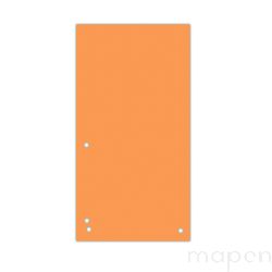 Przekładki DONAU, karton, 1/3 A4, 235x105mm, 100szt., pomarańczowe