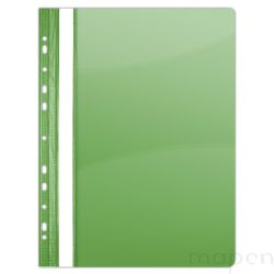 Skoroszyt DONAU, PVC, A4, twardy (10szt), 150/160mikr., wpinany, Zielony