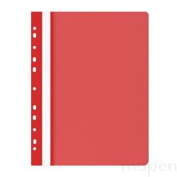 Skoroszyt OFFICE PRODUCTS, PP, A4, miękki (25szt), 100/170mikr., wpinany, Czerwony