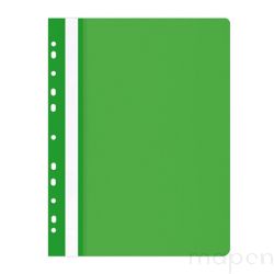 Skoroszyt OFFICE PRODUCTS, PP, A4, miękki (25szt), 100/170mikr., wpinany, Zielony