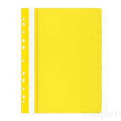 Skoroszyt OFFICE PRODUCTS, PP, A4, miękki (25szt), 100/170mikr., wpinany, Żółty