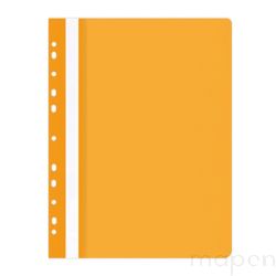 Skoroszyt OFFICE PRODUCTS, PP, A4, miękki (25szt), 100/170mikr., wpinany, Pomarańczowy
