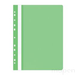 Skoroszyt OFFICE PRODUCTS, PP, A4, miękki (25szt), 100/170mikr., wpinany, Jasnozielony