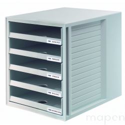 Zestaw 5 szufladek HAN CabinetSet, polistyren, A4, otwarte, szary