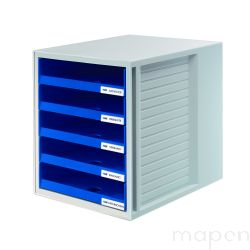 Zestaw 5 szufladek HAN CabinetSet, polistyren, A4, otwarte, niebieski