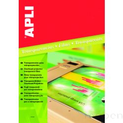 Folia do rzutników APLI, A4, do drukarki laserowej, 100ark.