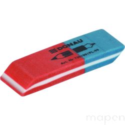 Gumka wielofunkcyjna DONAU, 57x19x8mm, niebiesko-czerwona