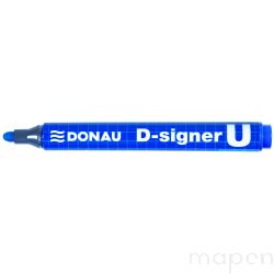 Marker permanentny DONAU D-Signer U, okrągły, 2-4mm (linia), niebieski