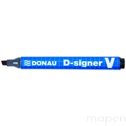 Marker permanentny DONAU D-Signer V, ścięty, 1-4mm (linia), czarny
