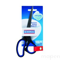 Nożyczki biurowe DONAU Soft Grip, 16,5cm, niebieskie
