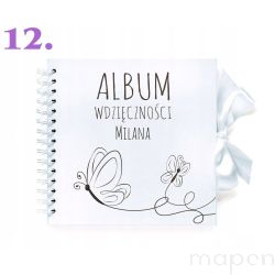 ALBUM BAZA DO ZDOBIENIA SCRAPBOOKINGOWY URODZINY ROCZNICA ŚLUB 30,5x30,5cmBiel35kart+ GRAWER
