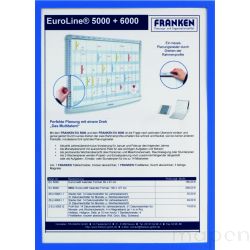 Ramka magnetyczna plakatowa, ogłoszeniowa 230x317mm FRANKEN, A4, niebieska
