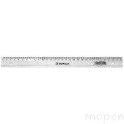Linijka DONAU 30cm szkolna biurowa transparentna