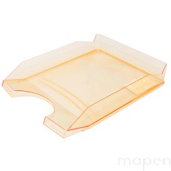 Szufladka na biurko OFFICE PRODUCTS, polistyren/PP, A4, transparentna pomarańczowa