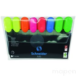 Zestaw zakreślaczy Schneider JOB 1-5mm 8 szt etui podkreślacz zakreślacz TEXTMARKER
