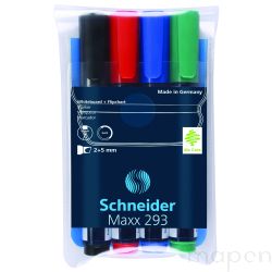 Zestaw markerów do tablic SCHNEIDER Maxx 293, 2-5mm, 4 szt., miks kolorów