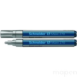 Marker olejowy SCHNEIDER Maxx 270, okrągły, 1-3mm, srebrny