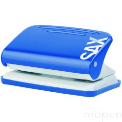 Dziurkacz SAXDesign 218 paperbox, dziurkuje do 12 kartek, niebieski