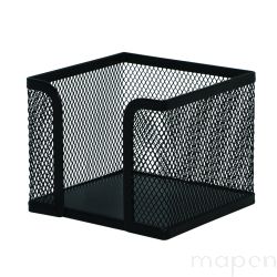 Pojemnik na karteczki Q-CONNECT Office Set, metalowy, czarny