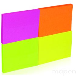Bloczek samoprzylepny DONAU, notes, 38x51mm, 4x50 kart., neonowe
