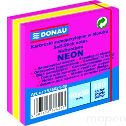 Mini kostka samoprzylepna DONAU, 50x50mm, 1x250 kart., neon-pastel, mix 