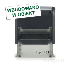 Pieczątka z HASŁEM WBUDOWANO W OBIEKT Imprint 11 pole 38x14mm