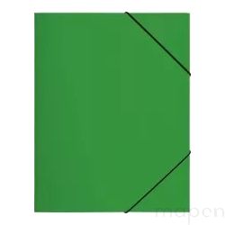 Teczka z gumką A4 PAGNA  zielona plastikowa 3 skrzydłowa