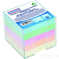 Kostka DONAU nieklejona, w pudełku,  92x92x82mm, mix kolorów