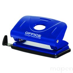 Dziurkacz OFFICE PRODUCTS, dziurkuje do 12 kartek, metal, niebieski