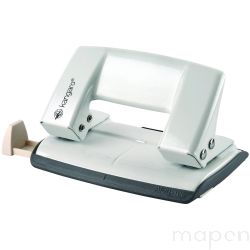 Dziurkacz KANGARO Aion-10G/S, dziurkuje do 10 kartek, metalowy, w pudełku PP, metaliczny biały