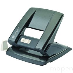 Dziurkacz KANGARO Aion-20/S, dziurkuje do 20 kartek, metalowy, w pudełku PP, metaliczny szary