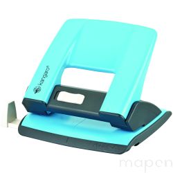 Dziurkacz KANGARO Aion-20/S, dziurkuje do 20 kartek, metalowy, w pudełku PP, turkusowy
