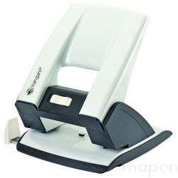 Dziurkacz KANGARO Aion-40, dziurkuje do 40 kartek, metalowy, metaliczny biały