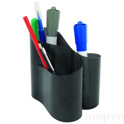 Przybornik na biurko ICO Lux, transparentny czarny