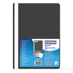Skoroszyt DONAU, PP, A4, standard (10szt), 120/180mikr., Czarny