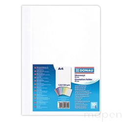 Skoroszyt DONAU, PP, A4, standard (10szt), 120/180mikr., Biały