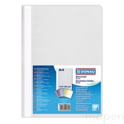 Skoroszyt DONAU, PP, A4, standard (10szt), 120/180mikr., Szary