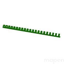 Grzbiety do bindowania OFFICE PRODUCTS, A4, 14mm (125 kartek), 100 szt., zielone