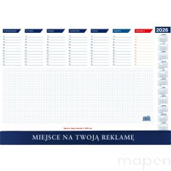 Kalendarz biurkowy MAŁY biuwar planer z listwa 470X320 KB052B