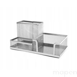 Przybornik na biurko, organizer siatka 3 komory