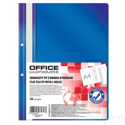 Skoroszyt PP A4 2 otwory wpinany granatowy 50szt