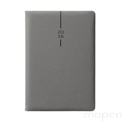 Kalendarz książkowy B6 dzienny szary / KBN – elegancki kalendarz osobisty z układem dziennym