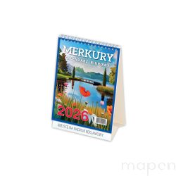 Kalendarz biurowy stojący MERKURY H5 – tygodniowy kalendarz na biurko 2026 z miejscem na nadruk reklamowy