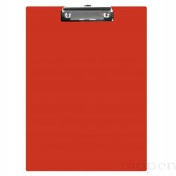 Clipboard deska PVC A5 czerwony podkład z klipem