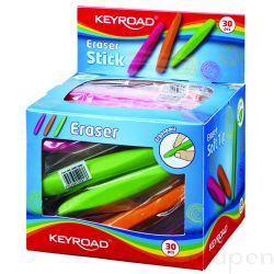 Gumka uniwersalna KEYROAD Stick, pakowane na displayu, mix kolorów op.30szt