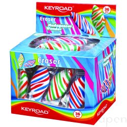 Gumka uniwersalna KEYROAD Tropical Wonder, pakowane na displayu, mix kolorów