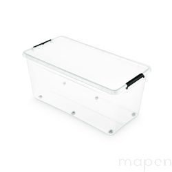 Pojemnik do przechowywania MOXOM Simple Box, 75l, na kółkach, transparentny