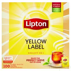 Herbata LIPTON Yellow Label, 100 kopert, z zawieszką