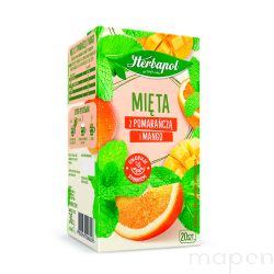 Herbata HERBAPOL Zielnik Polski, mięta z pomarańczą i mango, 20 torebek